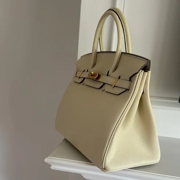 30CM Classic Togo Top Handle Satchel Bag - Vanilla Cream - Picture 10 of 12